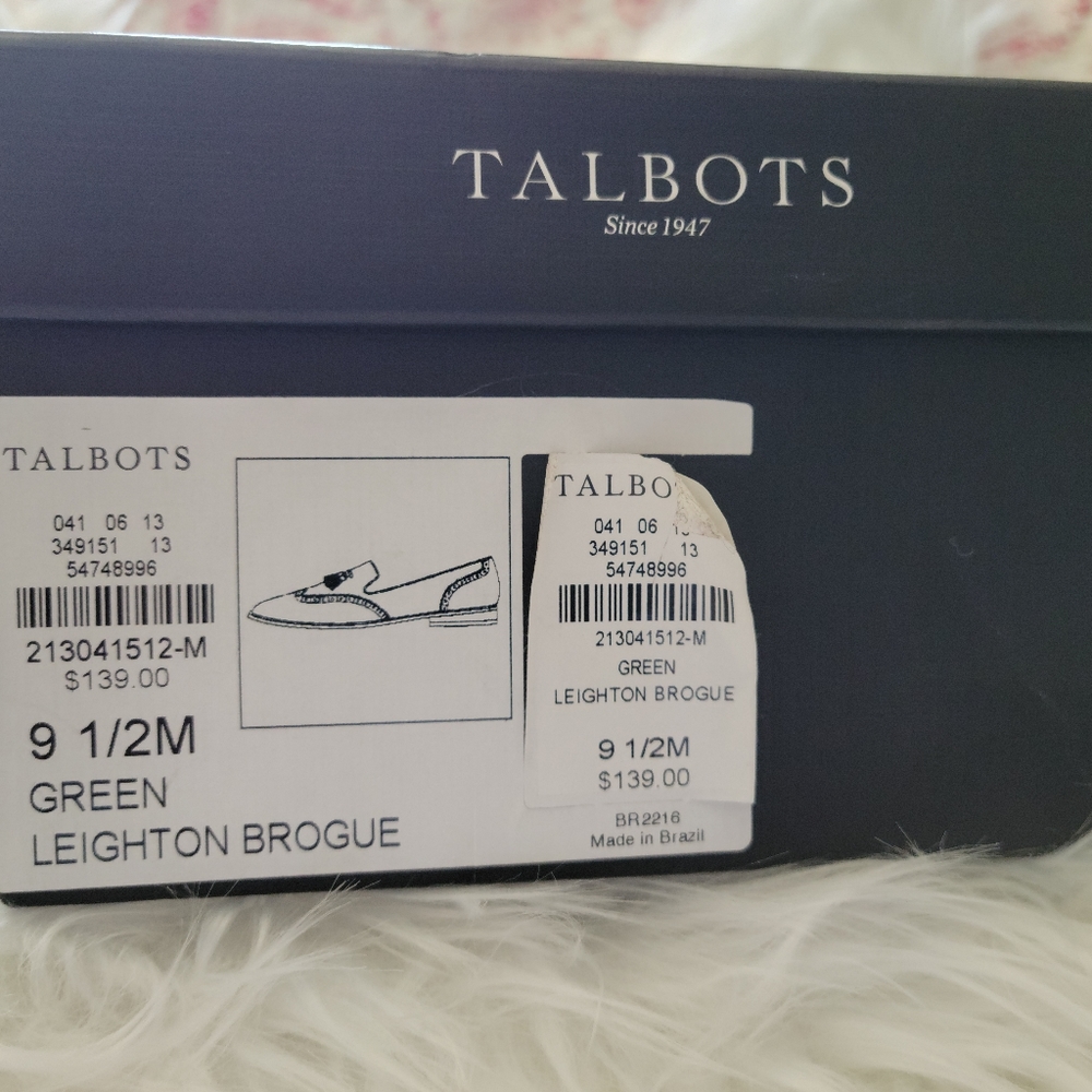 Talbots green Leighton Brougue leather tassel loafer - Picture 6 of 6